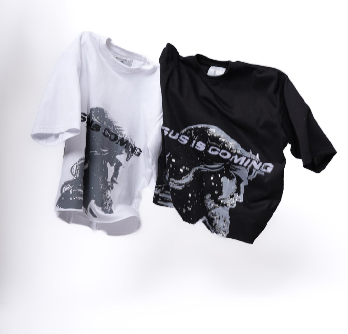 jesus is coming rhinestone tee