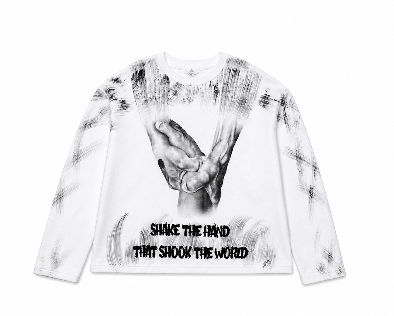 “ shake the world “ crew neck